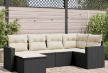 6 Piece Modular Garden Sofa Set Style Meets Outdoor Comfort