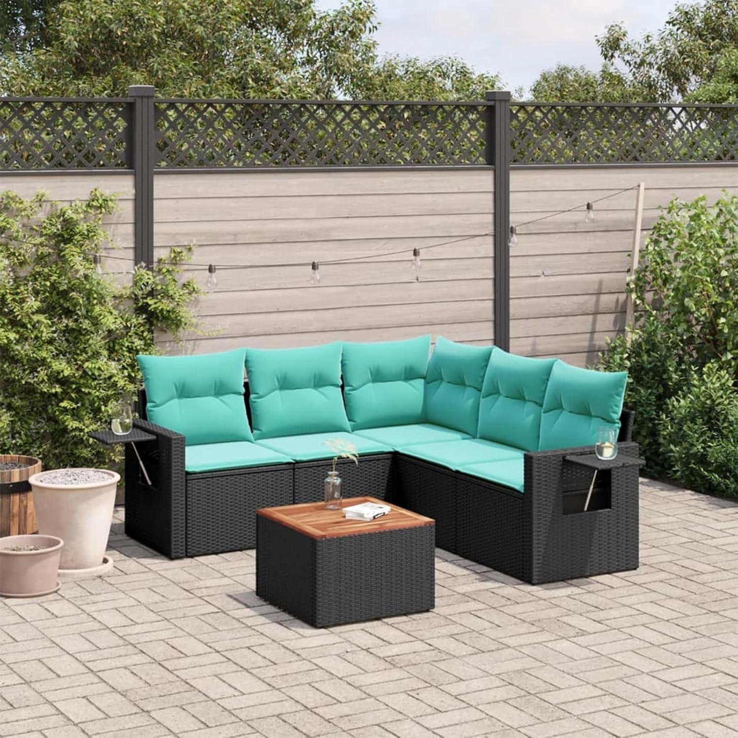 6 Piece Patio Sofa Set Durable Comfort Meets Smart Design