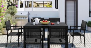 7 Piece Metal Outdoor Patio Dining Set Your Backyard Meals