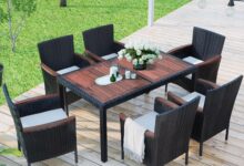 7 Piece Patio Dining Set Comfort Meets Durable Outdoor Style