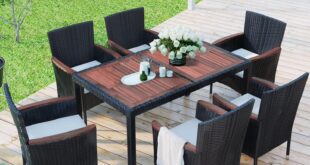 7 Piece Patio Dining Set Comfort Meets Durable Outdoor Style