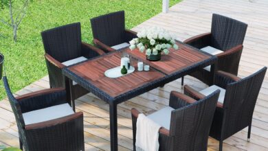 7 Piece Patio Dining Set Comfort Meets Durable Outdoor Style