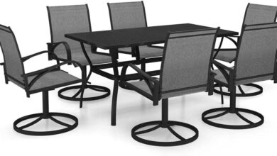 7 Piece Patio Dining Set How It Fits Your Small Deck