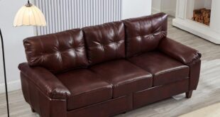 79 Burgundy Faux Leather Sofa Stylish Comfort Meets Smart Storage