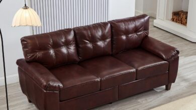 79 Burgundy Faux Leather Sofa Stylish Comfort Meets Smart Storage