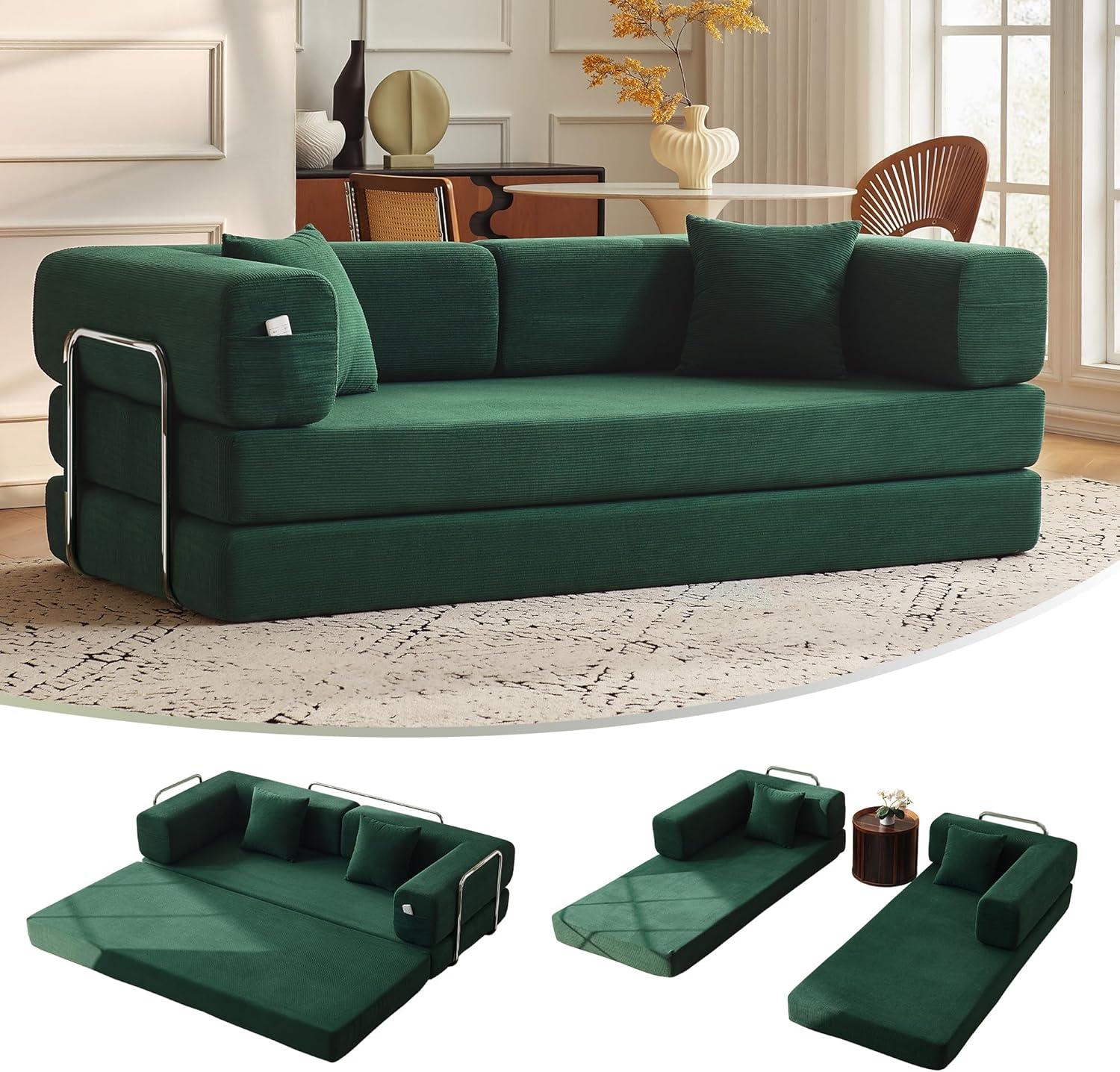79 Convertible Sofa Bed Comfort And Style Unfolded