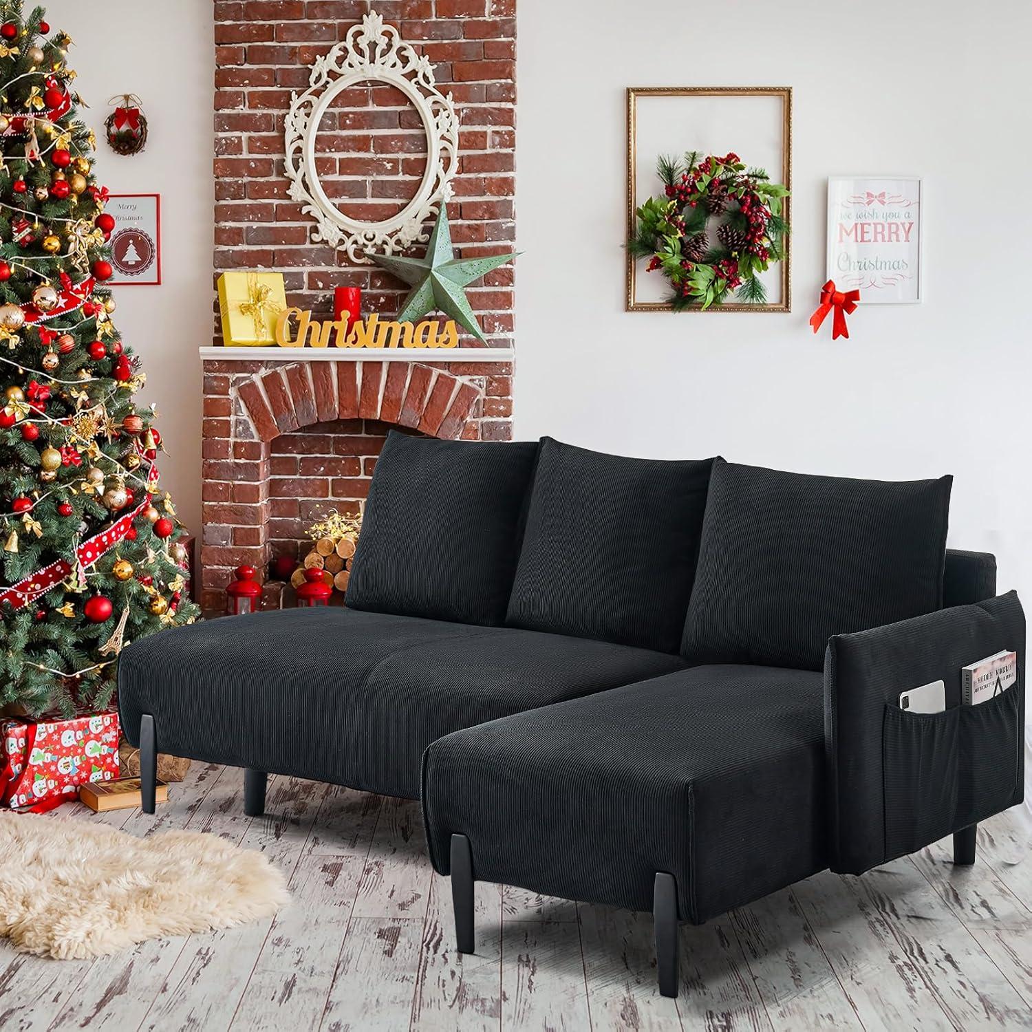 80 Sectional Sofa Velvet L Shaped Piece For Your Home