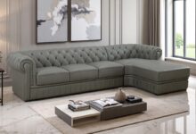 A Ainehome Genuine Leather Sectional Sofa For Your Daily Use