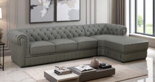 A Ainehome Genuine Leather Sectional Sofa For Your Daily Use