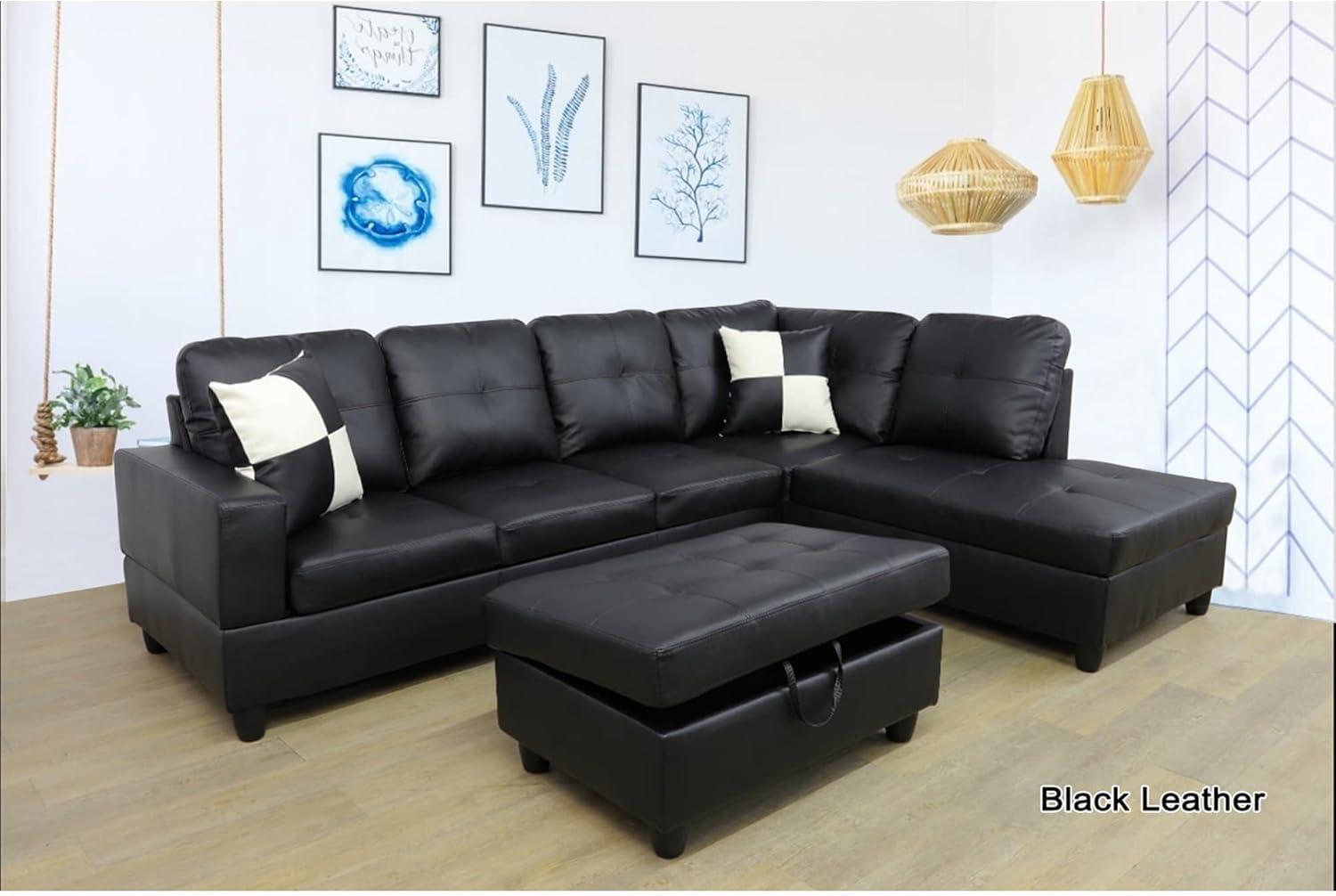 A Ainehome Sectional Sofa Faux Leather Fits Your Room