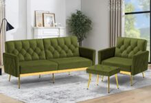 Acmease 2 Pieces Velvet Sofa Set Fits Your Small Space