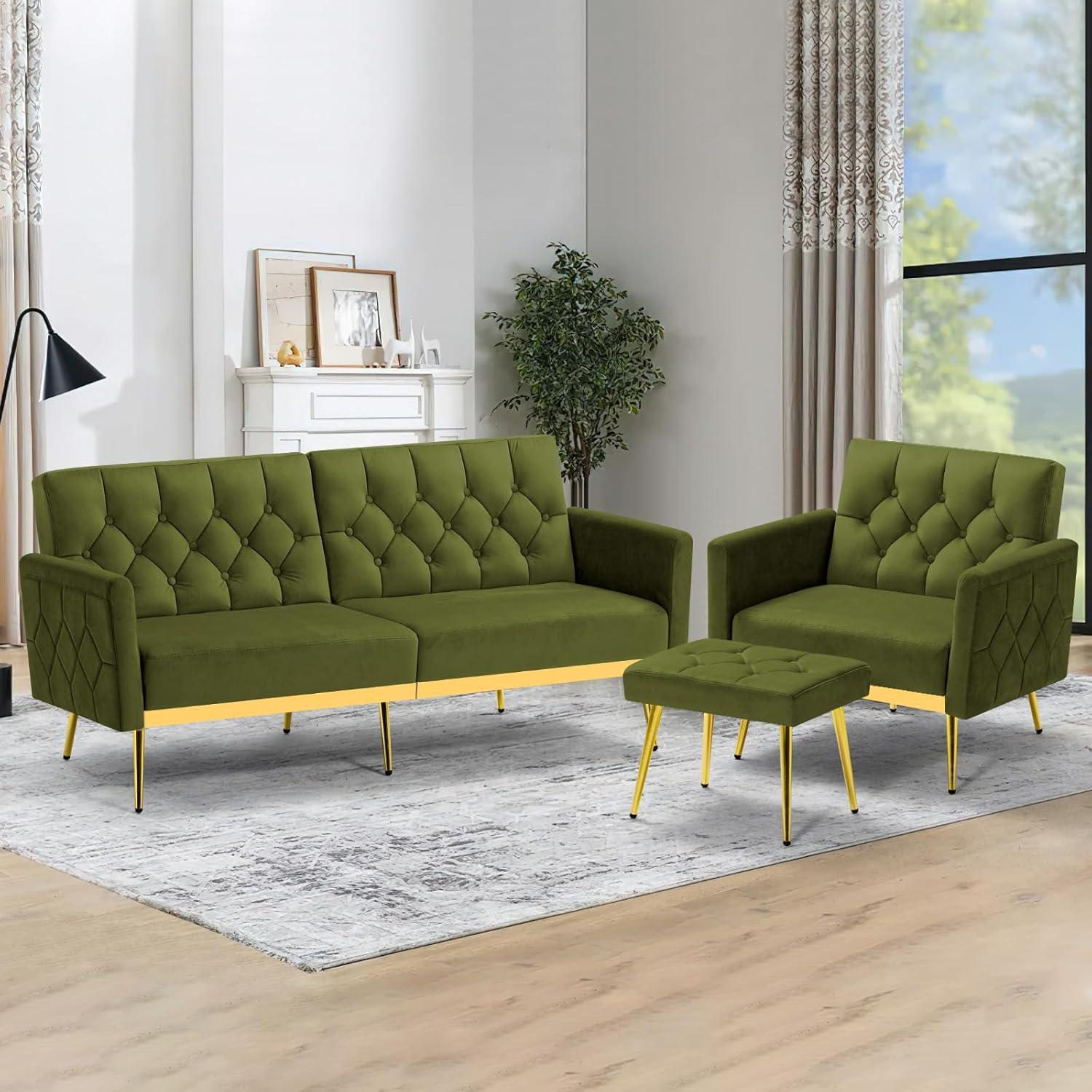 Acmease 2 Pieces Velvet Sofa Set Fits Your Small Space