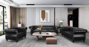 Avzear 3 Piece Chesterfield Sofa Set Style Meets Comfort