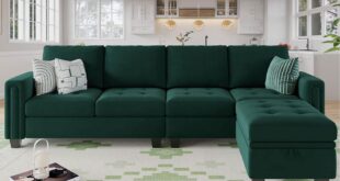 Belffin Velvet Reversible Sectional Sofa Fits Your Space