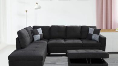 Beverly Fine Furniture 3pc Sectional & Ottoman for your TV