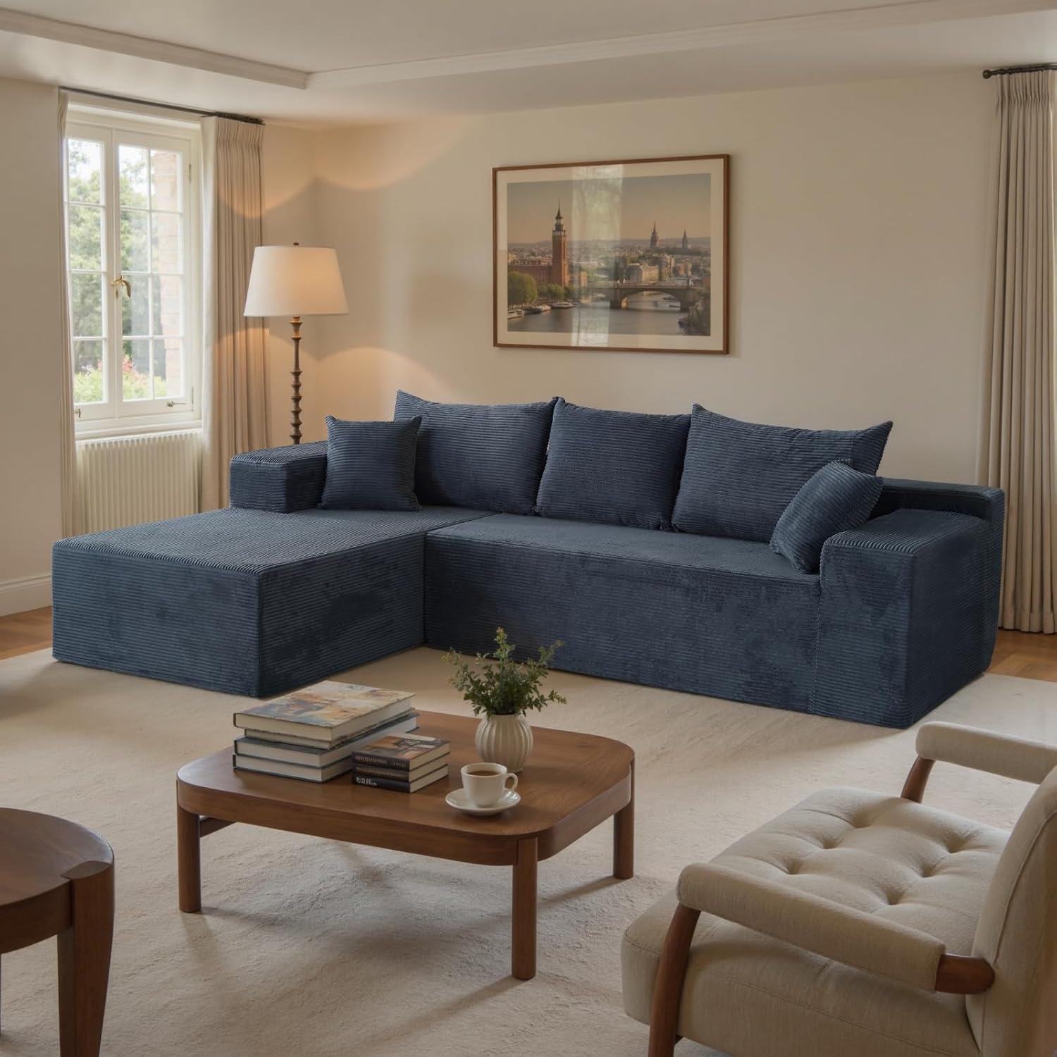 Blue Sectional Couch Review Comfort Meets No Fuss Setup