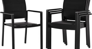 Breathable Stackable Aluminum Patio Chairs For Outdoor Comfort