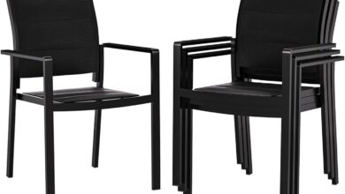 Breathable Stackable Aluminum Patio Chairs For Outdoor Comfort