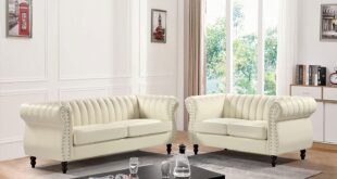 Chesterfield Charm Meets Eco Friendly Comfort In Cream White Set