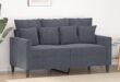 Chic Charcoal Velvet Loveseat Comfort Meets Modern Design