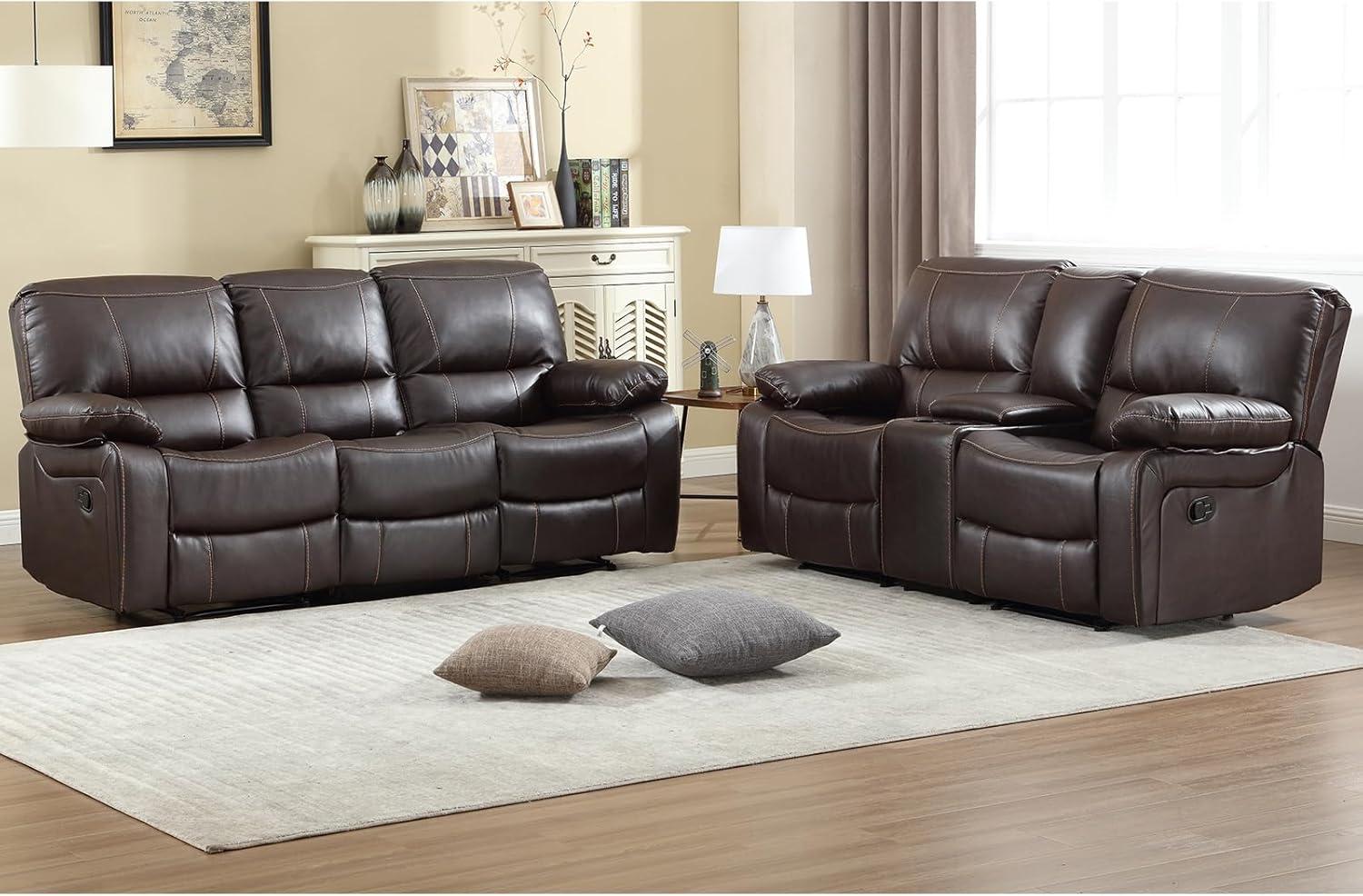 Comfort Meets Style Exploring The Ebello Faux Leather Recliner Set
