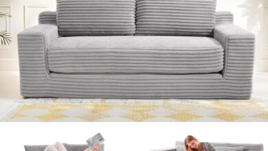 Compact Corduroy Sofa Bed Loveseat For Your Small Space