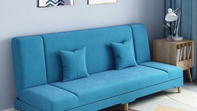 Convertible Sofa Bed Cotton Linen 150cm Fits Your Studio