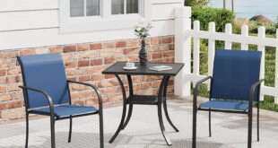 Cozy And Compact Enjoying A Stylish Patio Dining Set