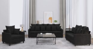Cozy Comfort Meets Style Exploring A Black Velvet 3 Piece Sofa Set