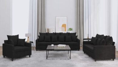 Cozy Comfort Meets Style Exploring A Black Velvet 3 Piece Sofa Set