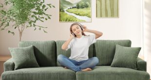 Cozy Meets Durable Exploring The 87 Green Corduroy Sofa