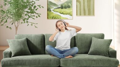 Cozy Meets Durable Exploring The 87 Green Corduroy Sofa