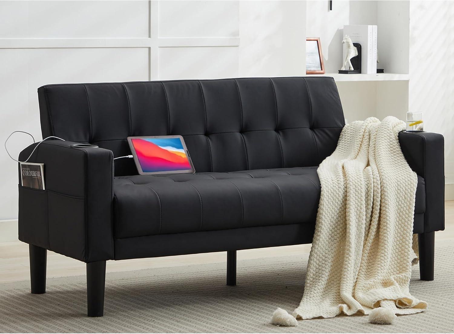 Cozy Meets Tech Exploring The Tyboatle Mid Century Loveseat