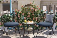 Creating A Cozy Outdoor Retreat Blue Cushion Patio Dining Set Review