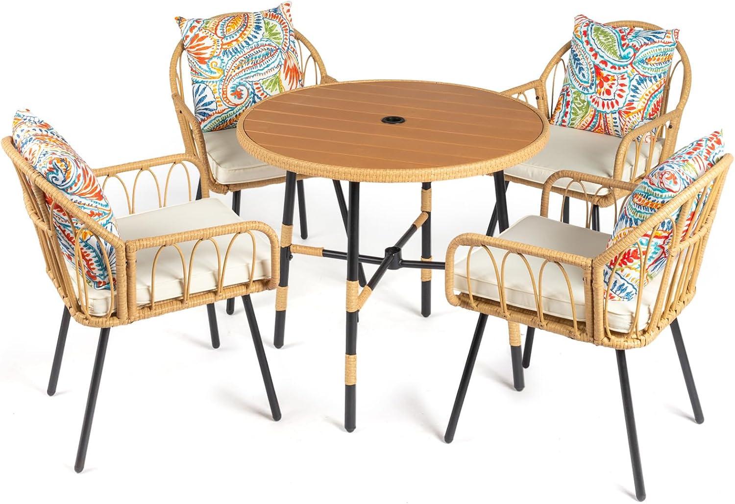 Creating Comfort And Style With A 5 Piece Outdoor Wicker Set