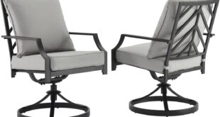 Crosley Furniture Otto 2-Piece Swivel Chair Set on your deck