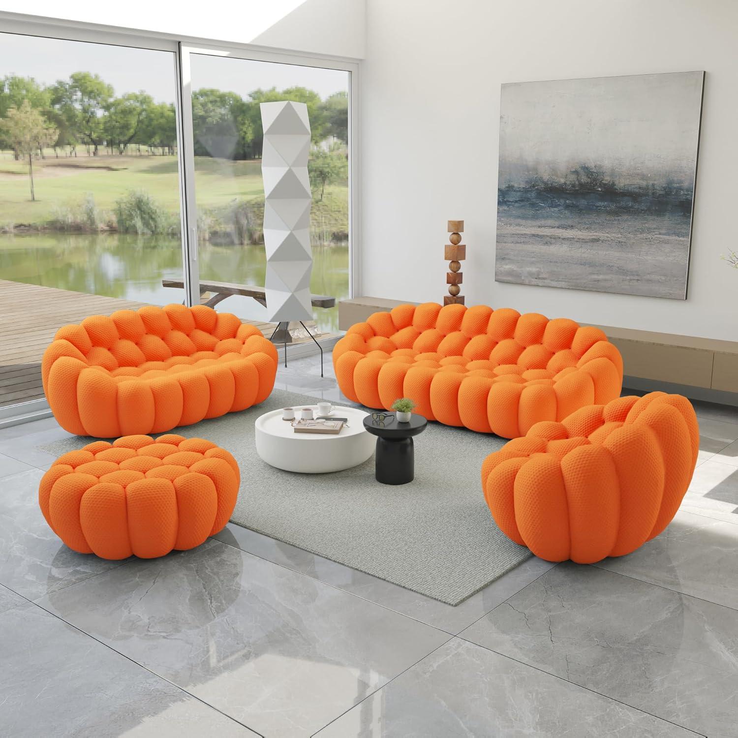 Curved Comfort Meets Style Exploring The Jach Bubble Sofa Set
