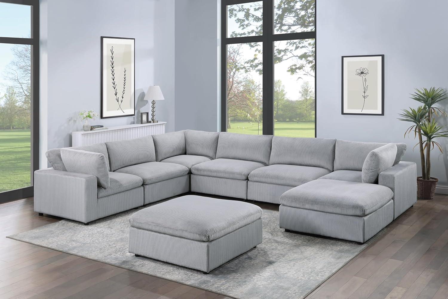 Dark Gray 8pc Modular Sectional Set Fits Your Living Room