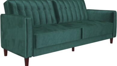 Dhp Ivana Velvet Futon Stylish Comfort For Small Spaces