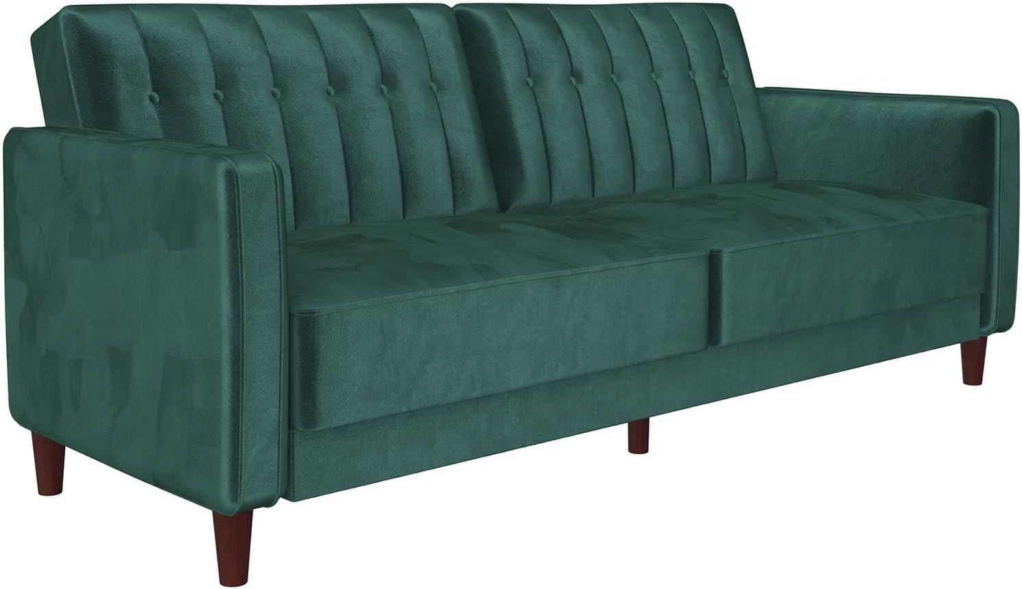 Dhp Ivana Velvet Futon Stylish Comfort For Small Spaces