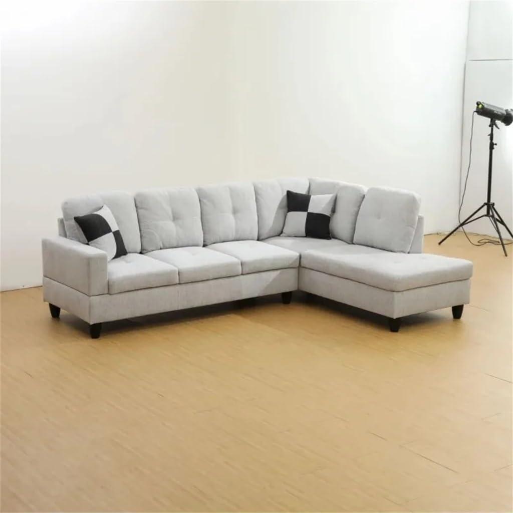 Discover Comfort And Style With The Flannel L Shaped Sofa Set