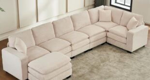 Discover Comfort And Style With The Modular 6 Seater Corduroy Sofa