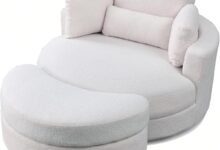 Discover Cozy Versatility With The 51 Swivel Barrel Chair Set