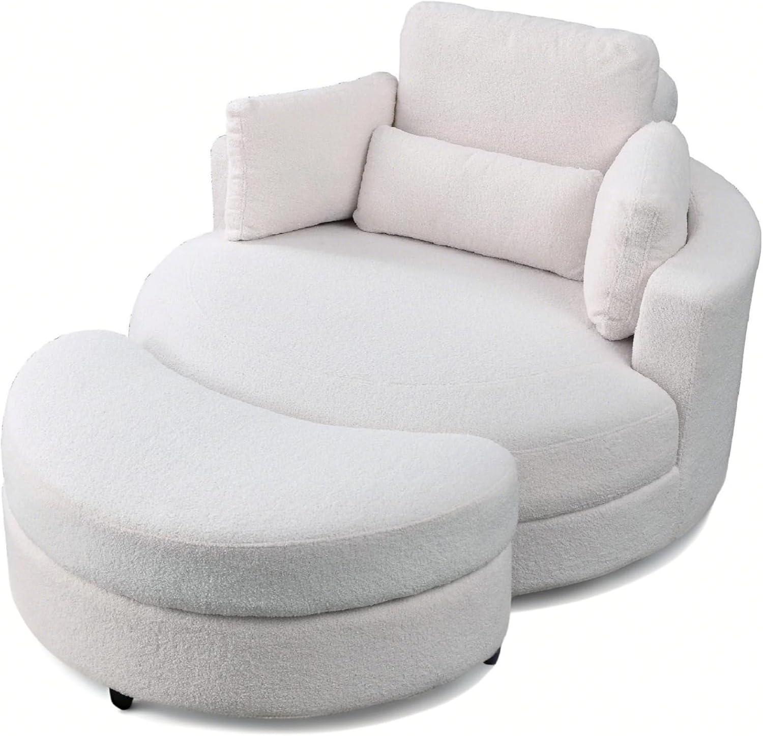 Discover Cozy Versatility With The 51 Swivel Barrel Chair Set