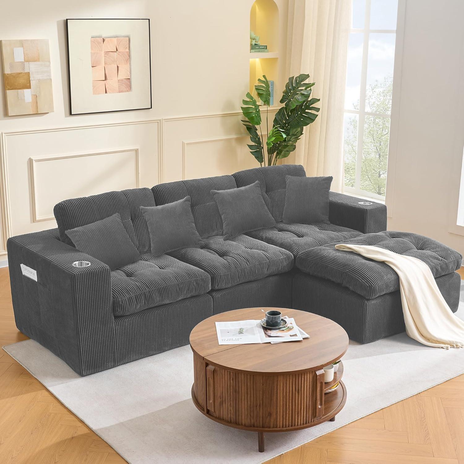 Discovering Cloud Like Comfort With The 105 Inch Modular Sectional Sofa