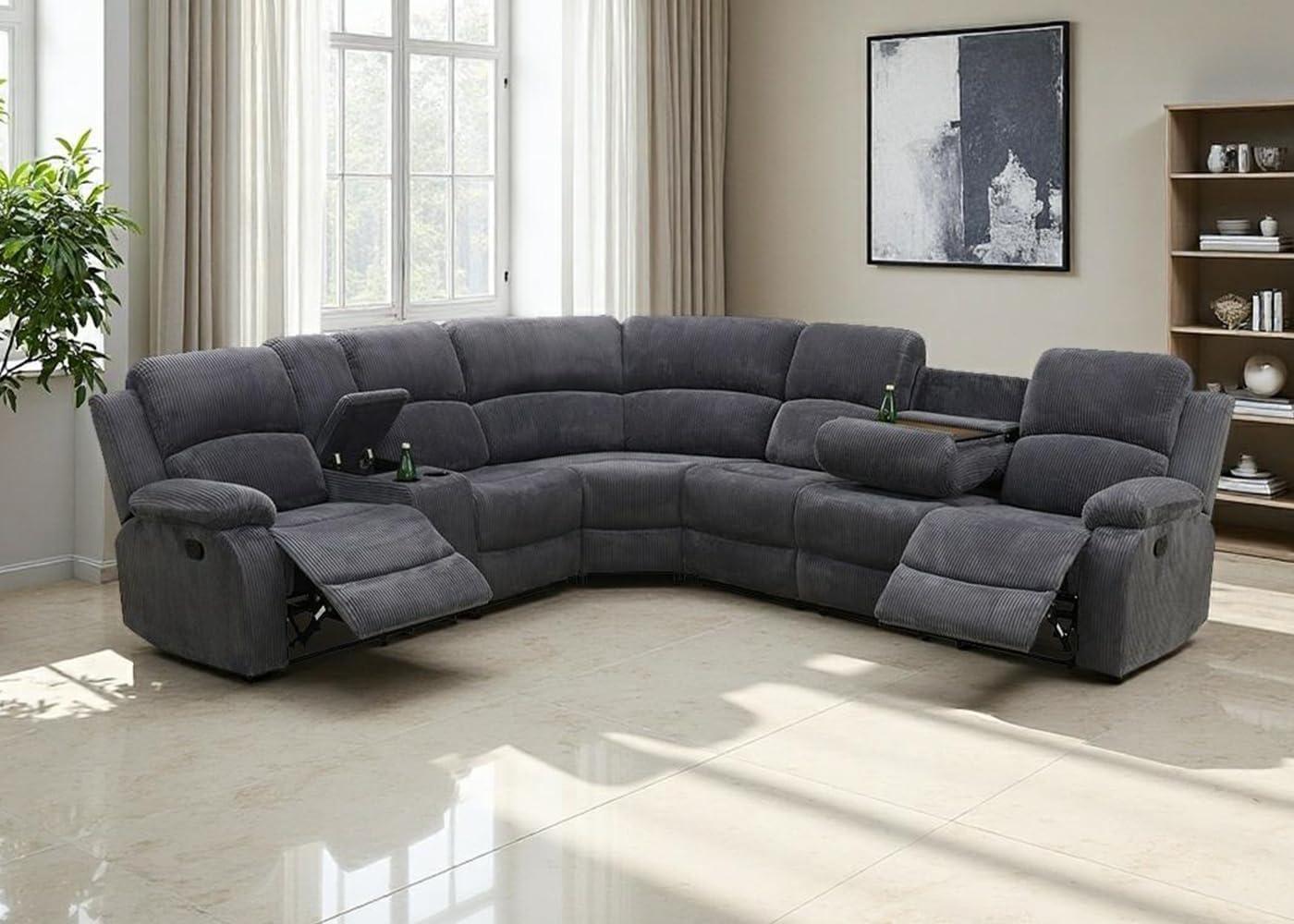 Discovering Comfort And Function In A Dark Grey Reclining Sofa Set