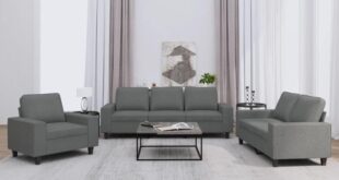 Discovering Comfort And Style In A Dark Gray 3 Piece Sofa Set