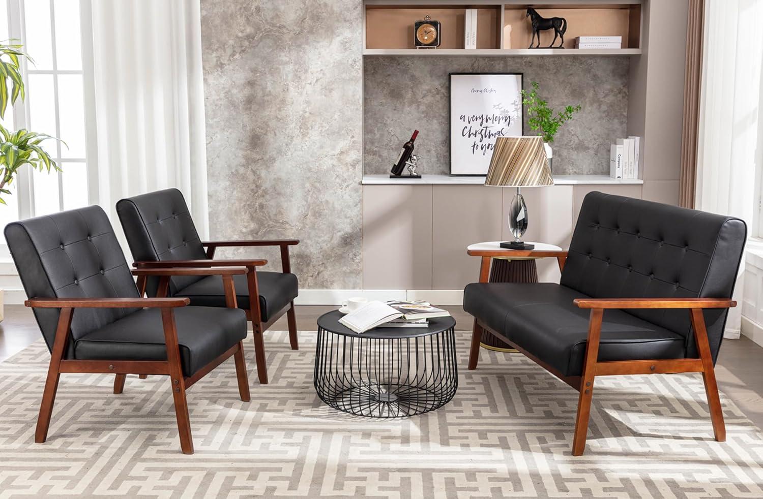 Discovering Comfort and Style: Mid Century Loveseat & Chairs Set Review