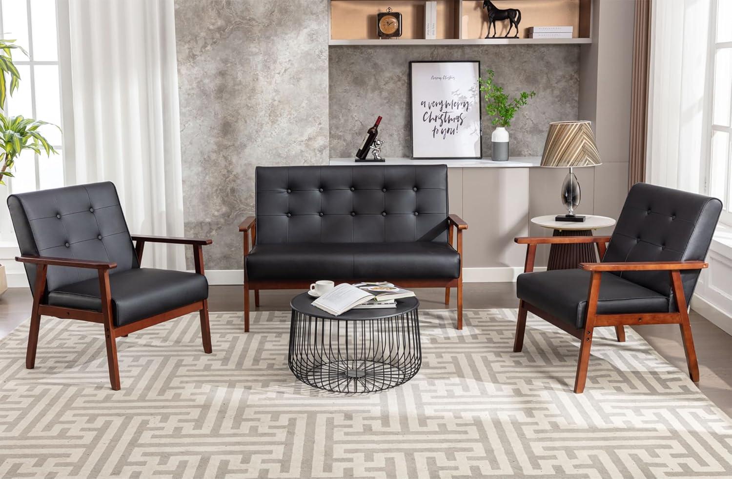 Discovering Comfort and Style: Mid Century Loveseat & Chairs Set Review