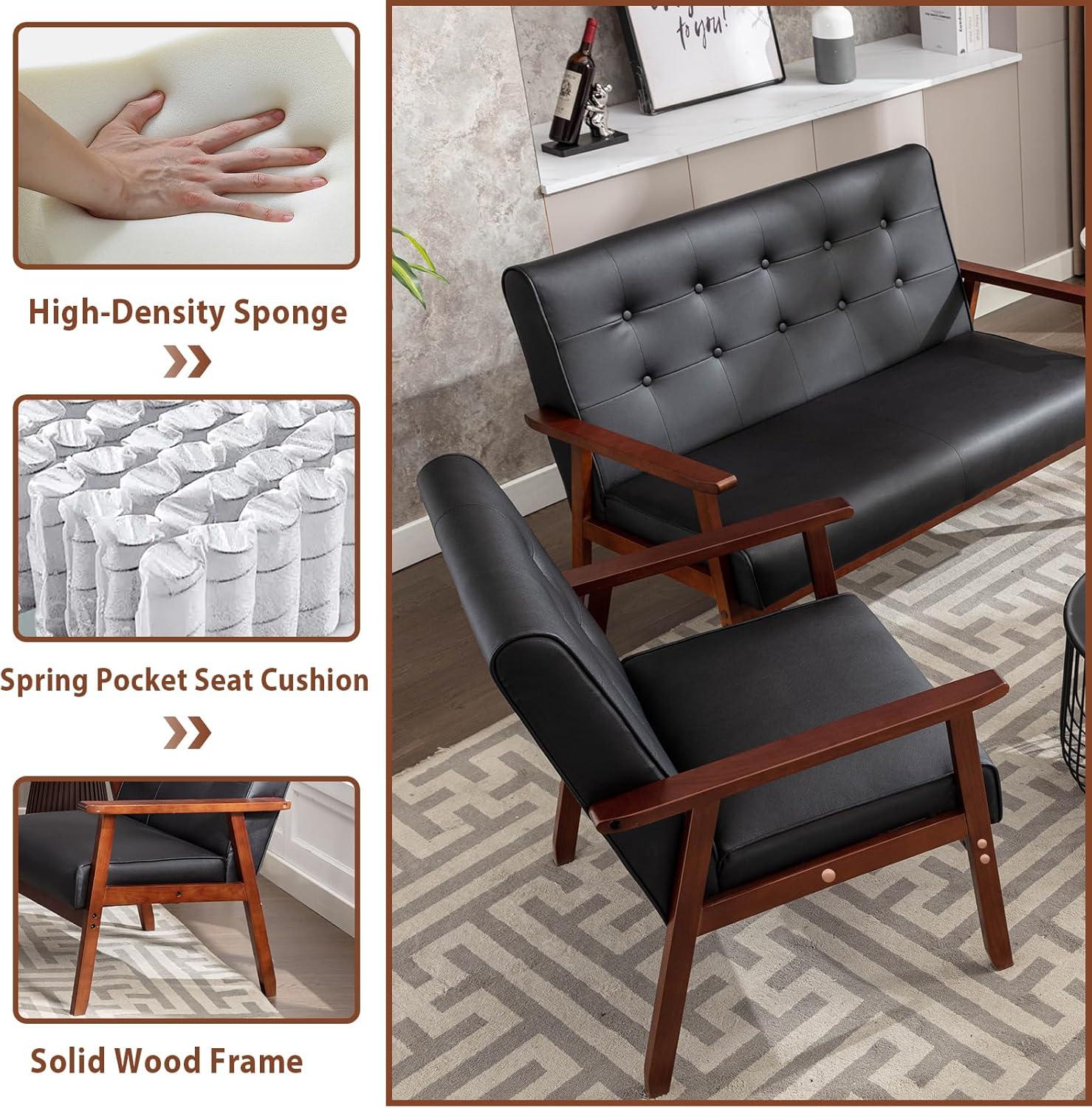 Discovering Comfort and Style: Mid Century Loveseat & Chairs Set Review